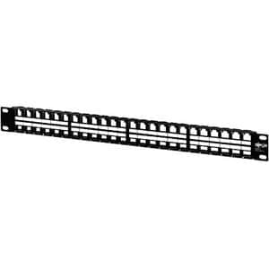 48PORT 1U RACKMOUNT UNSHIELDED BLANK KEYSTONE/MEDIA PATCH PANEL