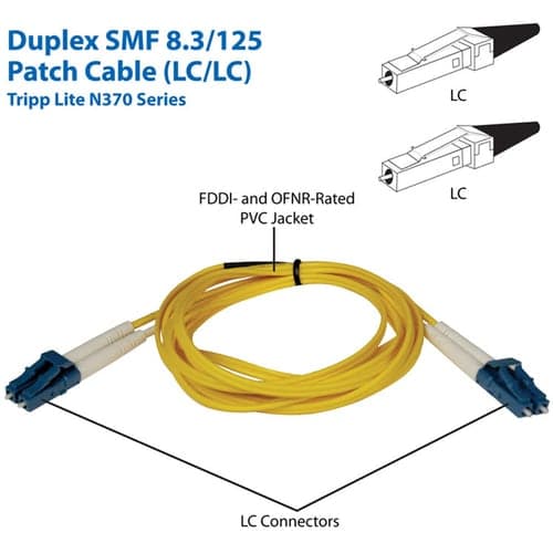 1M DUPLEX FIBER SMF LC/LC 8.3/125 PATCH
