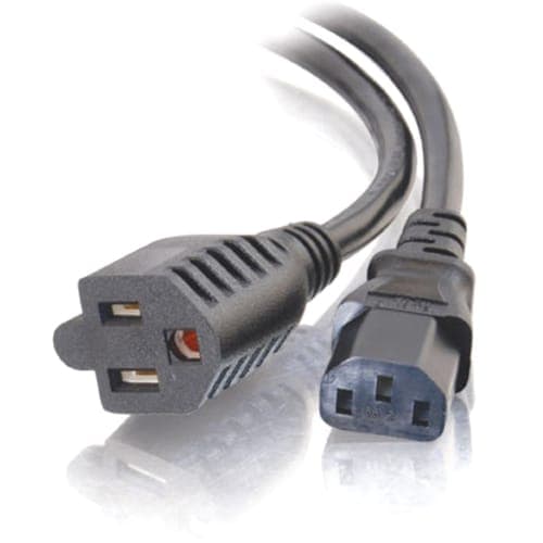 1.5FT AC POWER CORD SPLITTER NEMA 5-15M TO 5-15F+C13IEC 16AWG