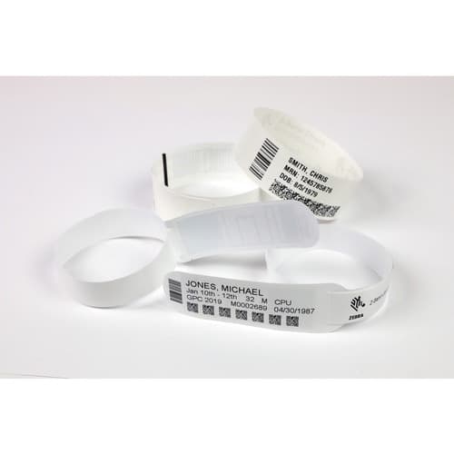 6PK 1.25 X 11 WRISTBAND WHITE 200/ROLL 66593RM