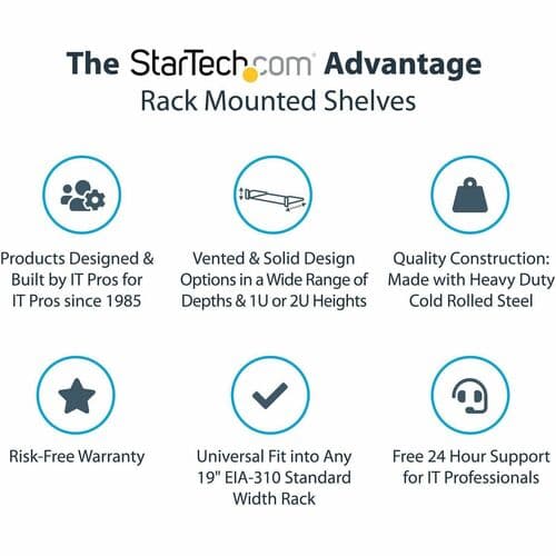 2U SERVER RACK SHELF UNIVERSAL HEAVY DUTY VENTED RACK MOUNT SHELF
