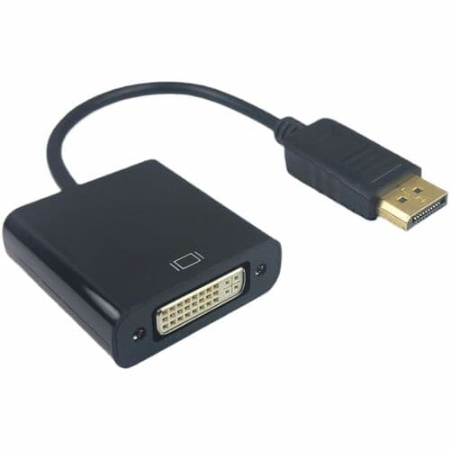 8IN DISPLAYPORT TO DVI ADAPTER SINGLE LINK DVI 24 PLUS 5 BLACK