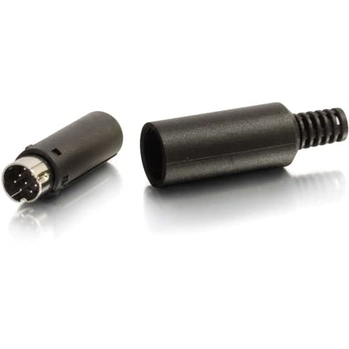 8PIN MINI DIN MALE BLACK BOOT