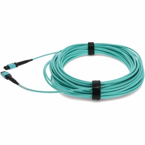 50M MPO M/M OM4 AQUA FIBER UPC CROSSOVER PATCH CABLE