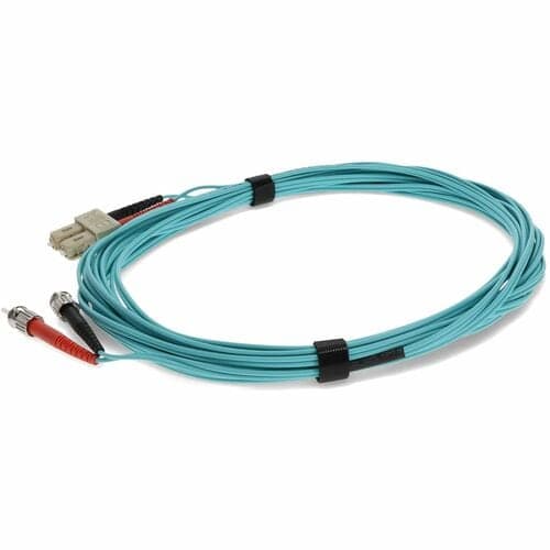 4M LASER OPTIMIZED LOMM 50/125 DUPLEX ST/SC OM3 AQUA PATCH CABLE