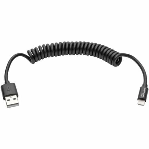 4FT LIGHTNING CHARGING CABLE COILED USB SYNC IPAD/IPHONE/IPOD