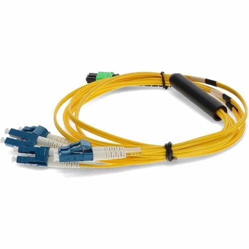 4M MPO TO 4XLC F/M OS1 DUPL 8STRAND LSZH FANOUT YELLOW CABLE