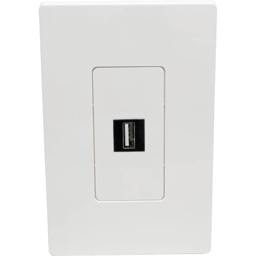 SINGLE-GANG 1-PORT WALL PLATE KEYSTONE CAT5/6 USB HDMI DPORT RCA
