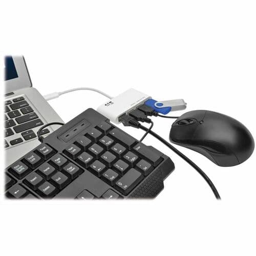 3-PORT USB PORTABLE HUB ADAPTER USB-C TO 3XUSB-A ENET RJ45 PORT