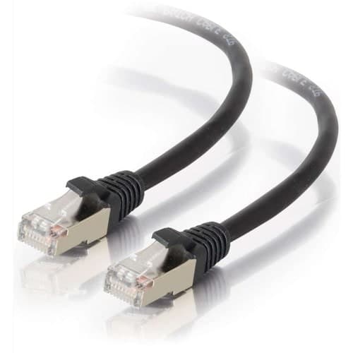 100FT CAT5E BLACK STP PATCH MOLDED SNAGLESS