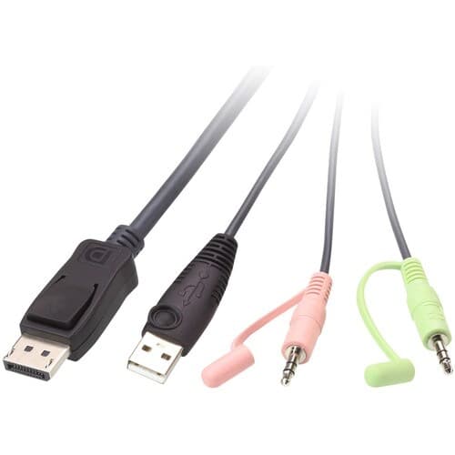 2PORT USB DP CABLE KVM SWITCH WITH REMOTE PORT SELECTOR