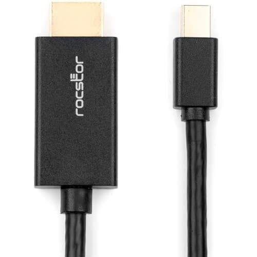 6FT MINI DISPLAYPORT TO HDMI M/M 4KX2K 30HZ CABLE BLACK