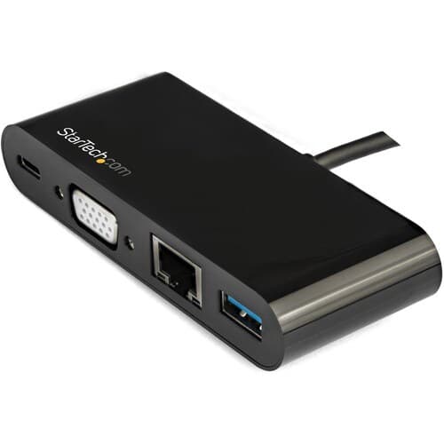 USB C MULTIPORT ADAPTER 60W PD VGA MINI DOCK W/ POWER DELIVERY