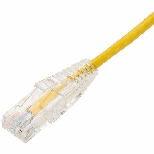 12FT YELLOW CAT6 SLIM UTP PVC SNAGLESS CLEAR-CLAW PATCH CBL