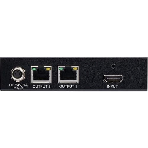 HDMI OVER CAT6 EXTENDER 2-PORT SPLITTER W/ POC 4K 60HZ 4:4:4 TAA