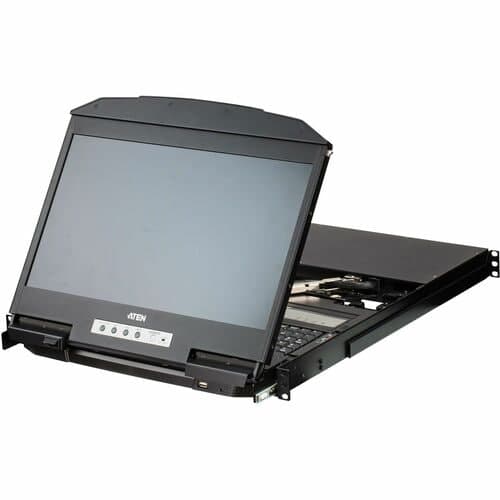 18.5IN FHD 4PORT USB HDMI MULTI-VIEW DUAL RAIL LCD KVM SWITCH