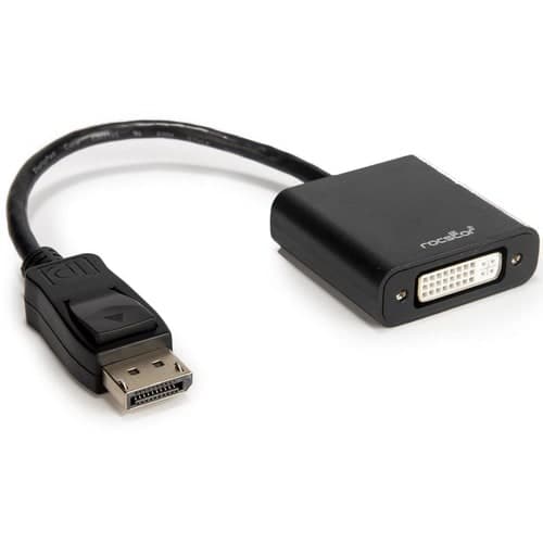 ACTIVE DP TO DVI ADAPT 4K 30GHZ 8IN DP MALE DVI FEMALE BLACK