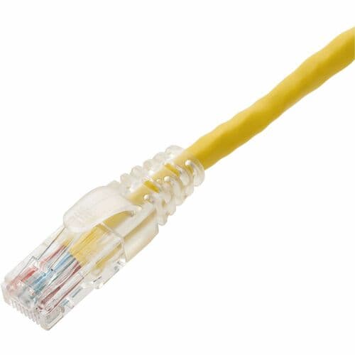 20FT YELLOW CAT6 UTP PVC SNAGLESS EASY CLEAR BOOT TAA PATCH
