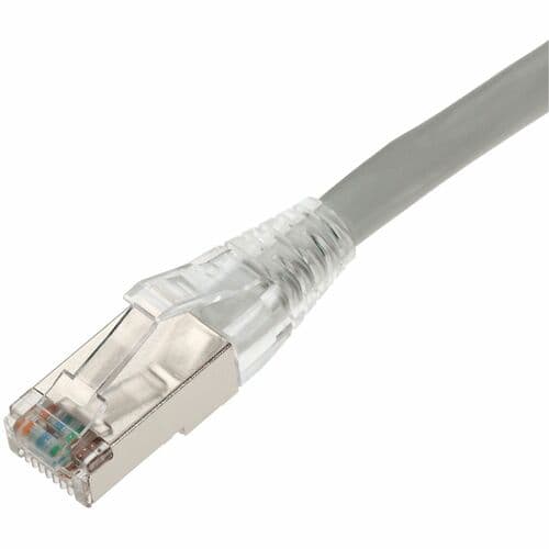 7FT GRAY CAT6 STP PVC SNAGLESS EASY CLEAR BOOT PATCH CBL