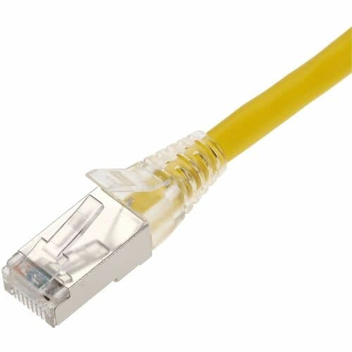 10M YELLOW CAT6 STP PLENUM SNAGLESS EASY CLEAR BOOT PATCH CBL