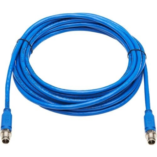 5M ENET CABLE M12 X-CODE CAT6 1G UTP CMR-LP POE M/M BLUE 5M