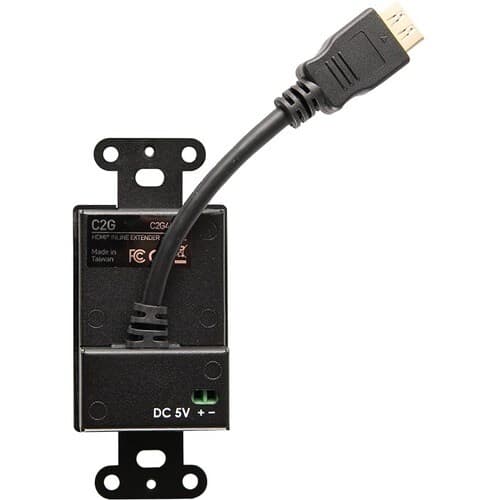 HDMI INLINE EXTENDER DECORATIVE WALL PLATE 4K 60HZ