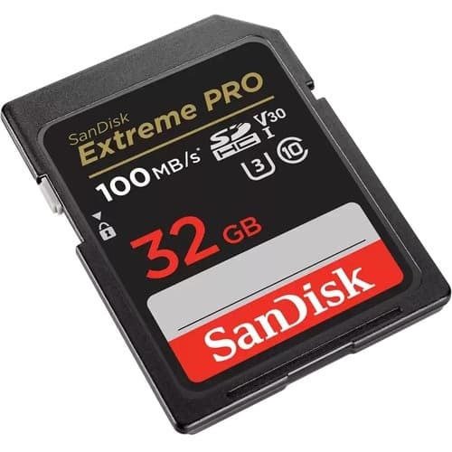 32GB EXTREME PRO SD 100/90MB/S RW C10 UHS U3 V