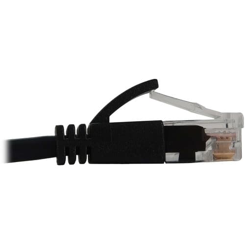 6IN CAT6A ENET CABLE SNAGLESS MOLDED SLIM 10G POE M/M BLACK