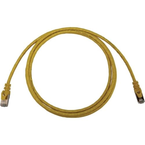 7FT CAT6A YELLOW M/M SNAGLESS MOLDED SLIM 10G POE ENET CABLE
