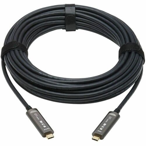 10M USB C FIBER ACTIVE OPTICS CABLE BACKWARD COMPATIBLE BLACK