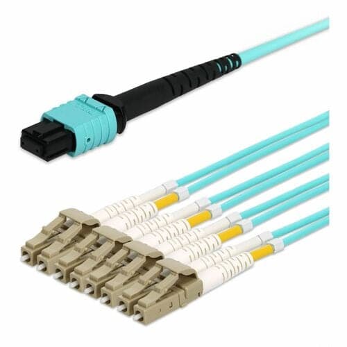MPO/8XLC F/M FANOUT CBL 50CM AQUA OM4 RISER FIBER