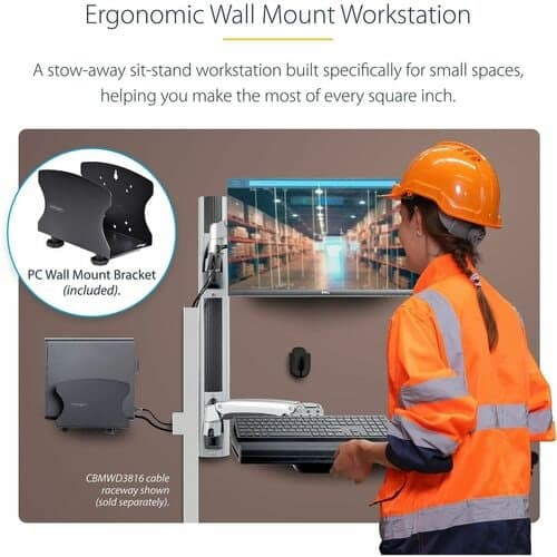 WALL MOUNT WORKSTATION - WITH DESKTOP PC WALL MOUNT-BRACKET