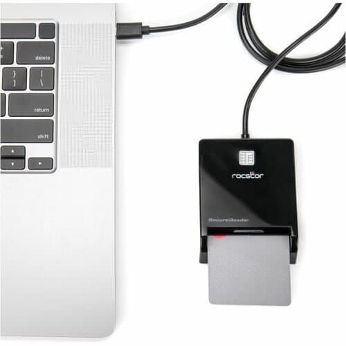 USB-C SMART CARD READER BUS POWERED - BLACK - TAA COMPLIANT