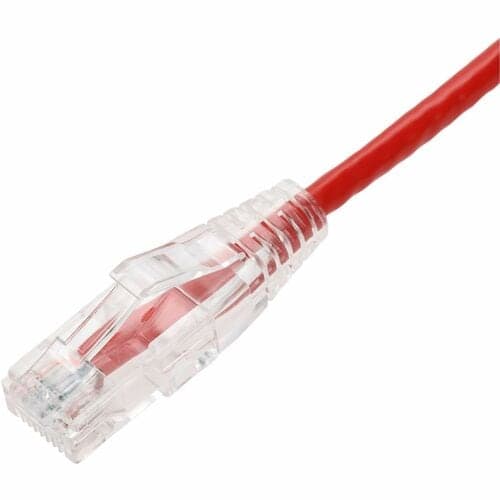 17FT RED CAT6 SLIM UTP PVC SNAGLESS CLEAR-CLAW