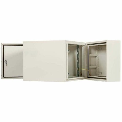 INDUSTRIAL WALLMOUNT RACK ENCLOSURE LOCK 9U 28IN DEPTH NEMA 4