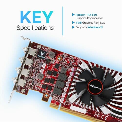 RADEON RX550 SFF 4M 4GB GDDR5 4X MINI DP