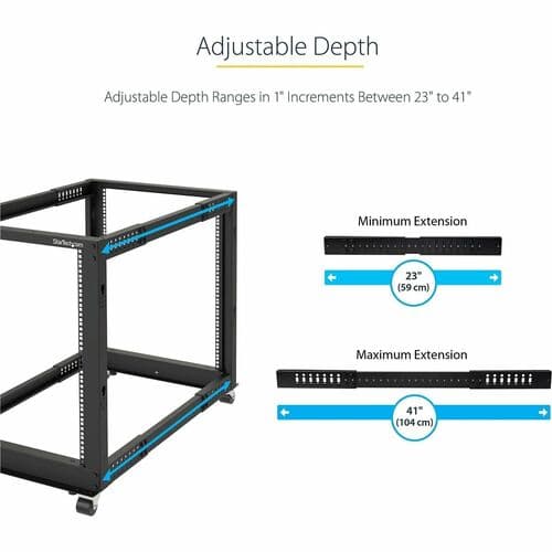 15U OPEN FRAME SERVER RACK 4 POST NETWORK EQUIPMENT RACK