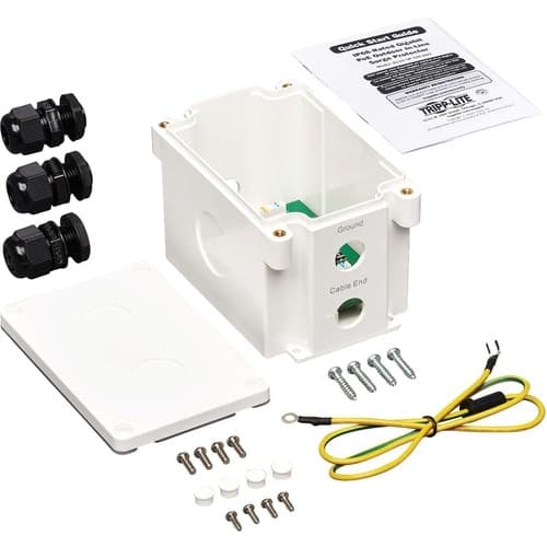 OUTDOOR IP68 IN-LINE POE SURGE PROTECTOR CAT5E/6 110 PUNCH DOWN
