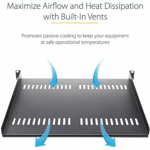 2U SERVER RACK SHELF UNIVERSAL HEAVY DUTY VENTED RACK MOUNT SHELF