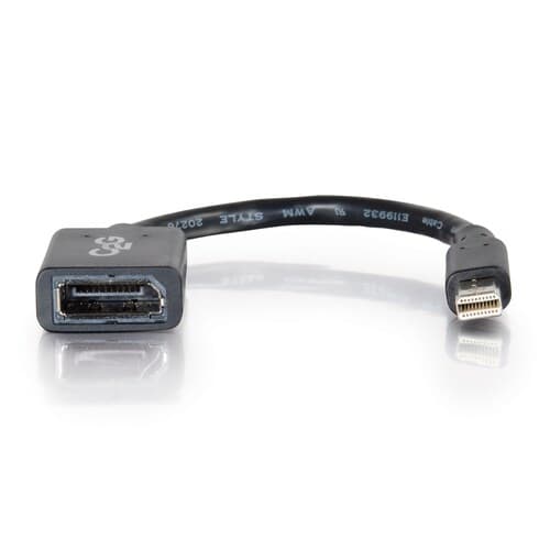 6IN MINI DISPLAYPORT TO DP M/F BK