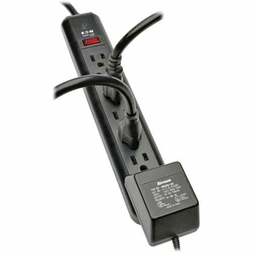 7 OUTLET POWER STRIP 15A 5-15R 25 FT CORD BLACK HOUSING MOUNTABLE
