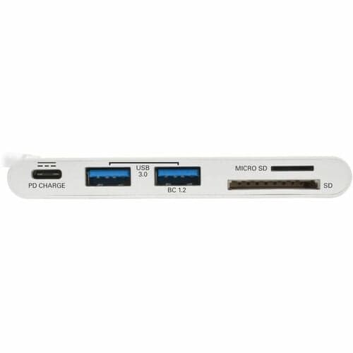 2-PORT USB PORTABLE HUB ADAPTER MICRO SD/SD MMC READER W/ CHARGING