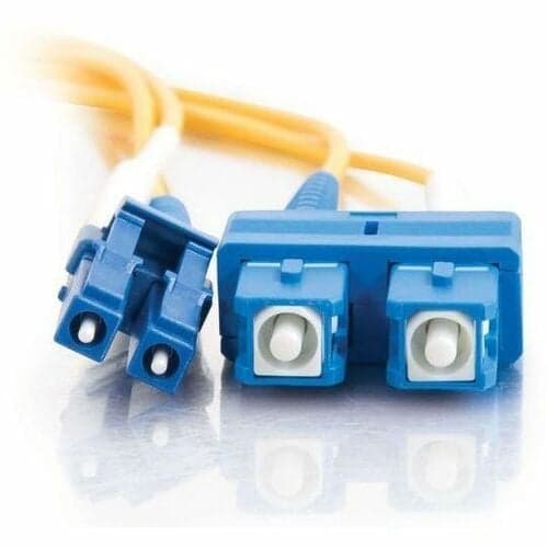 15M FIBER LC/SC SMF 9/125 DUPLEX YELLOW PATCH CABLE