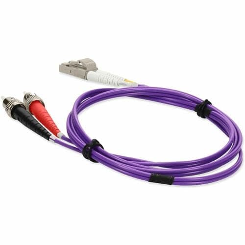 ADDON LC/ST M/M PATCH CBL 1M PURPLE OM4 RISER FIBER