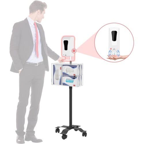 COMPACT MOBILE SANIT. STATION AUTOMATIC SOAP DISPENSER