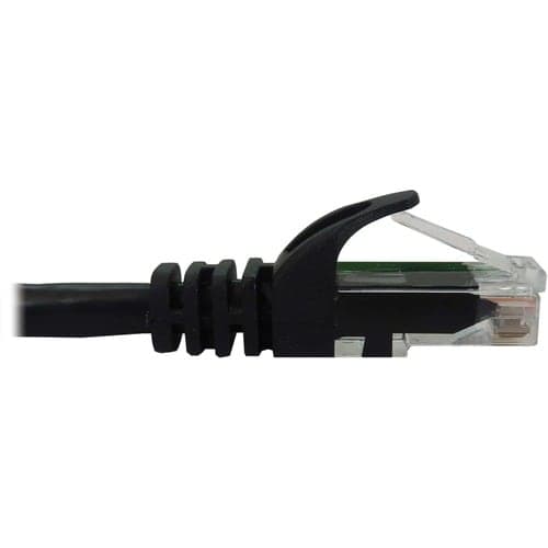1FT CAT6A ENET CABLE SNAGLESS MOLDED UTP 10G POE M/M BLACK