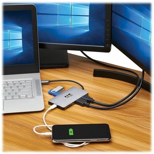 CHARGINGUSB C DOCK DUAL-DISPLAY 4K HDMI USB HUB MEMORY CARD PD