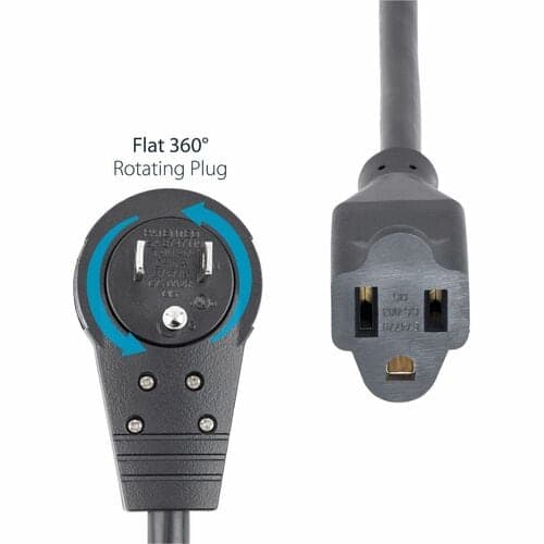 3FT POWER EXTENSION CORD NEMA 5-15P TO 5-15R ROTATING FLAT PLUG