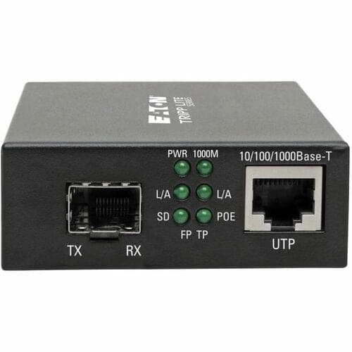 GB SFP FIBER TO ENET MEDIA CONVERTER POE+ 10/100/1000 MBPS