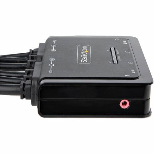 2-PORT COMPACT 4K KVM SWITCH - DUAL-MONITOR CABLE KVM SWITCH